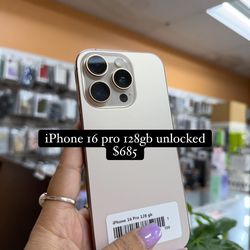 Sale: iPhone 16 pro 128gb unlocked like new