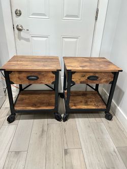 2 nightstands side table 20 W x 18  L x 23 H inches