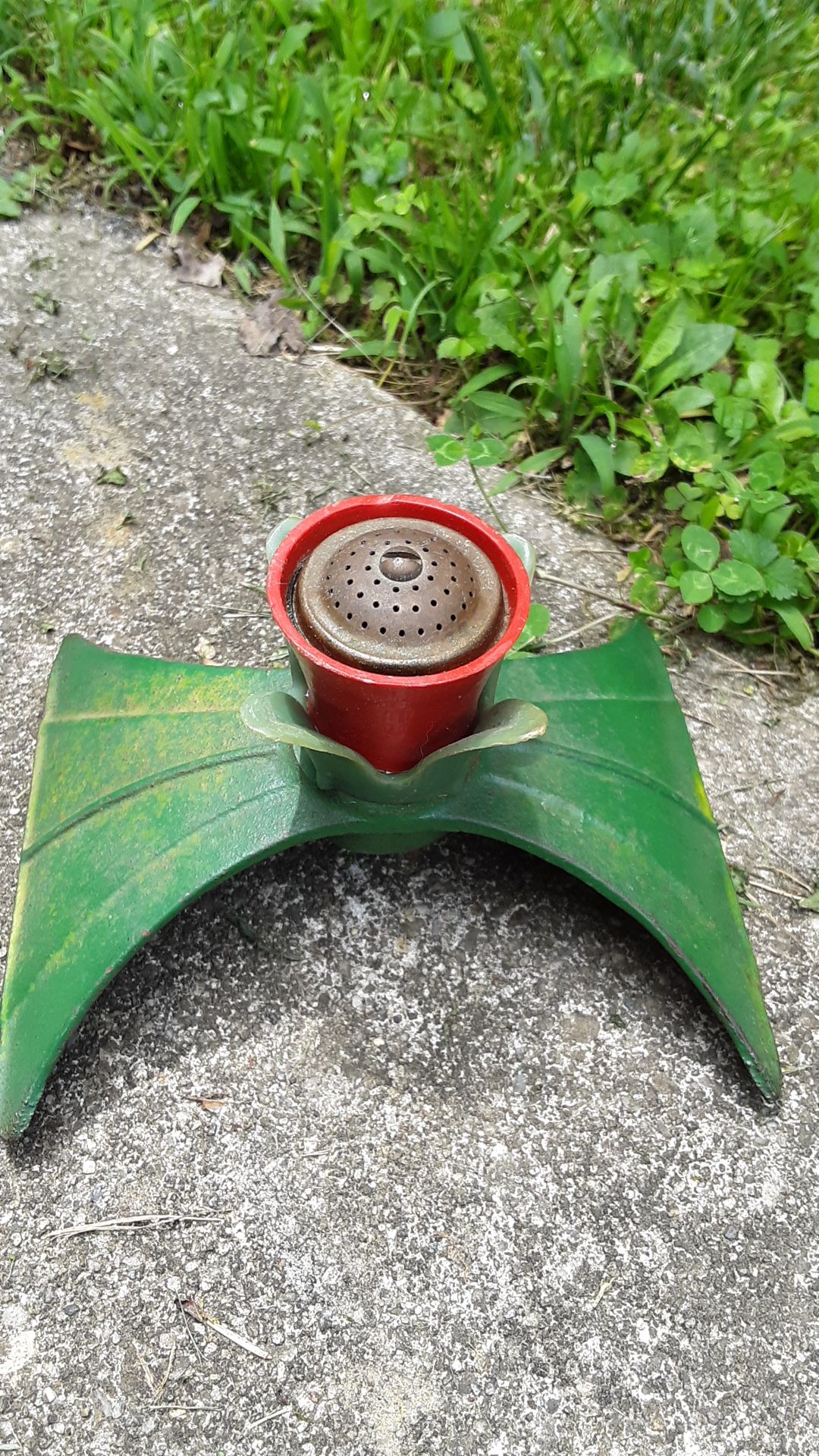 Vintage cast lawn sprinkler