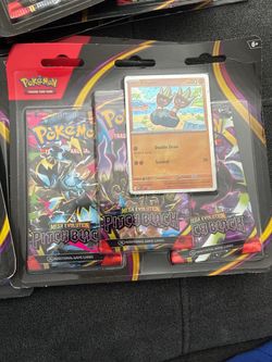 Pokemon Mega Evolution: Pitch Black 3-Pack Blister (with the Binacle promo)