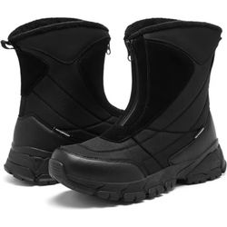 SHULOOK Women's Winter Snow Boots Warm Fur Lined Waterproof Non-slip Zipper