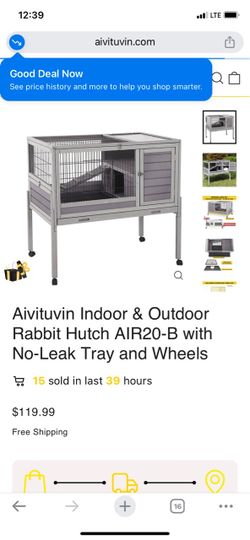 Aivituvin Indoor Outdoor Rabbit Hutch AIR20-B