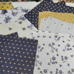 Navy & Yellow 6 Inch Paper Bee Theme