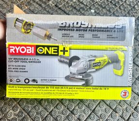NEW Ryobi 18V Brushless 4-1/2" Angle Grinder / Cut-Off Tool (P423)