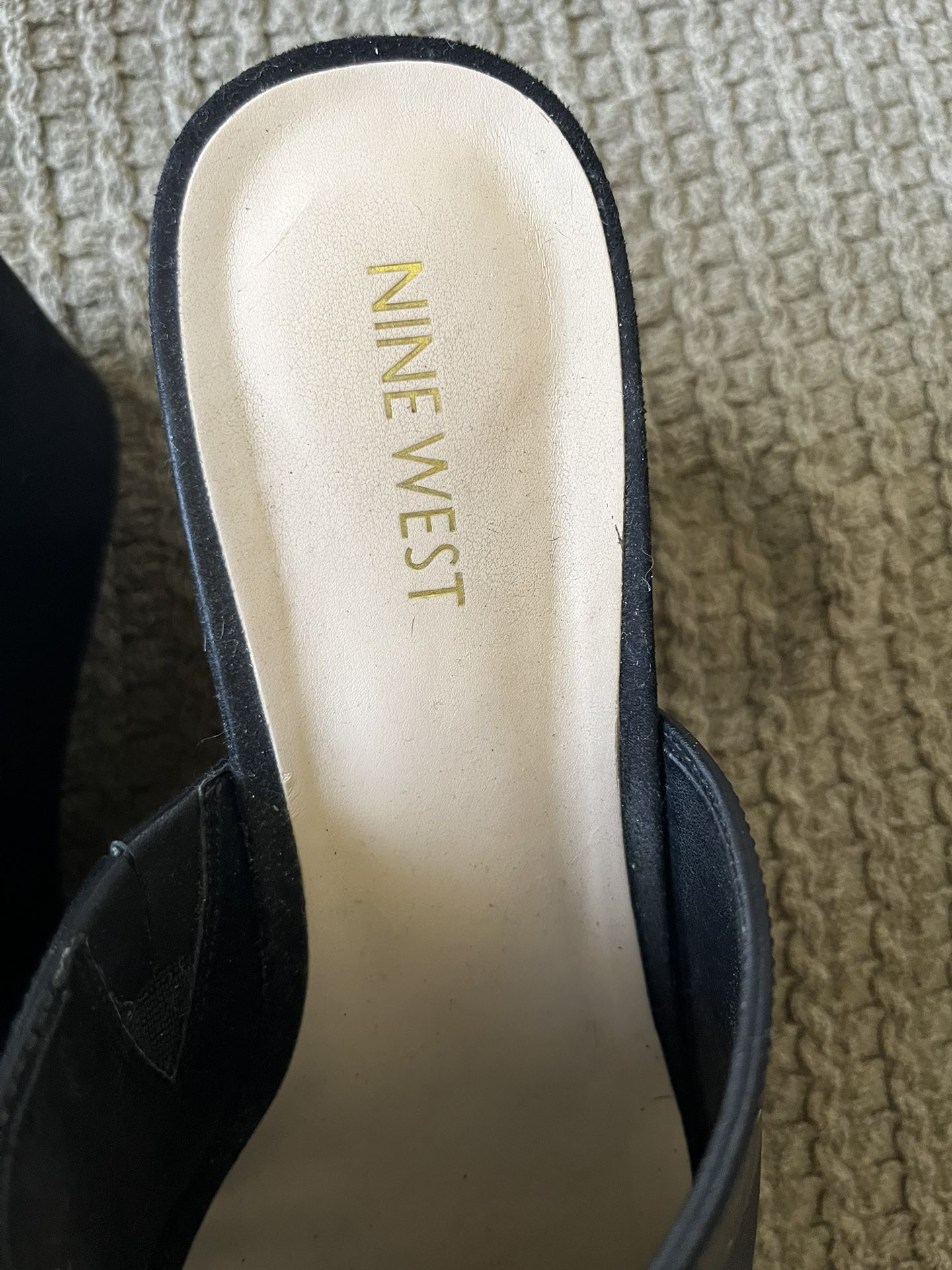 Nine West Black Leather Shoes 9.5