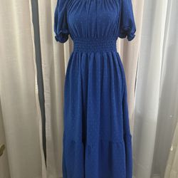 💙 Royal Blue Smocked Maxi Dress