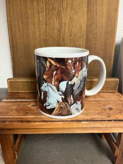 Vintage horse coffee mug