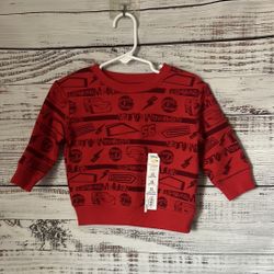 Net Jumping Beans Red Disney cars sweatshirt size 12 months 