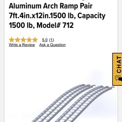 Aluminum Arch Ramp Pair Aluminum 500lb Max Weight Limit