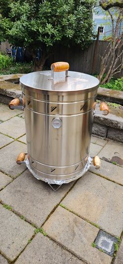 Barrel Smoker, Stainless Steel