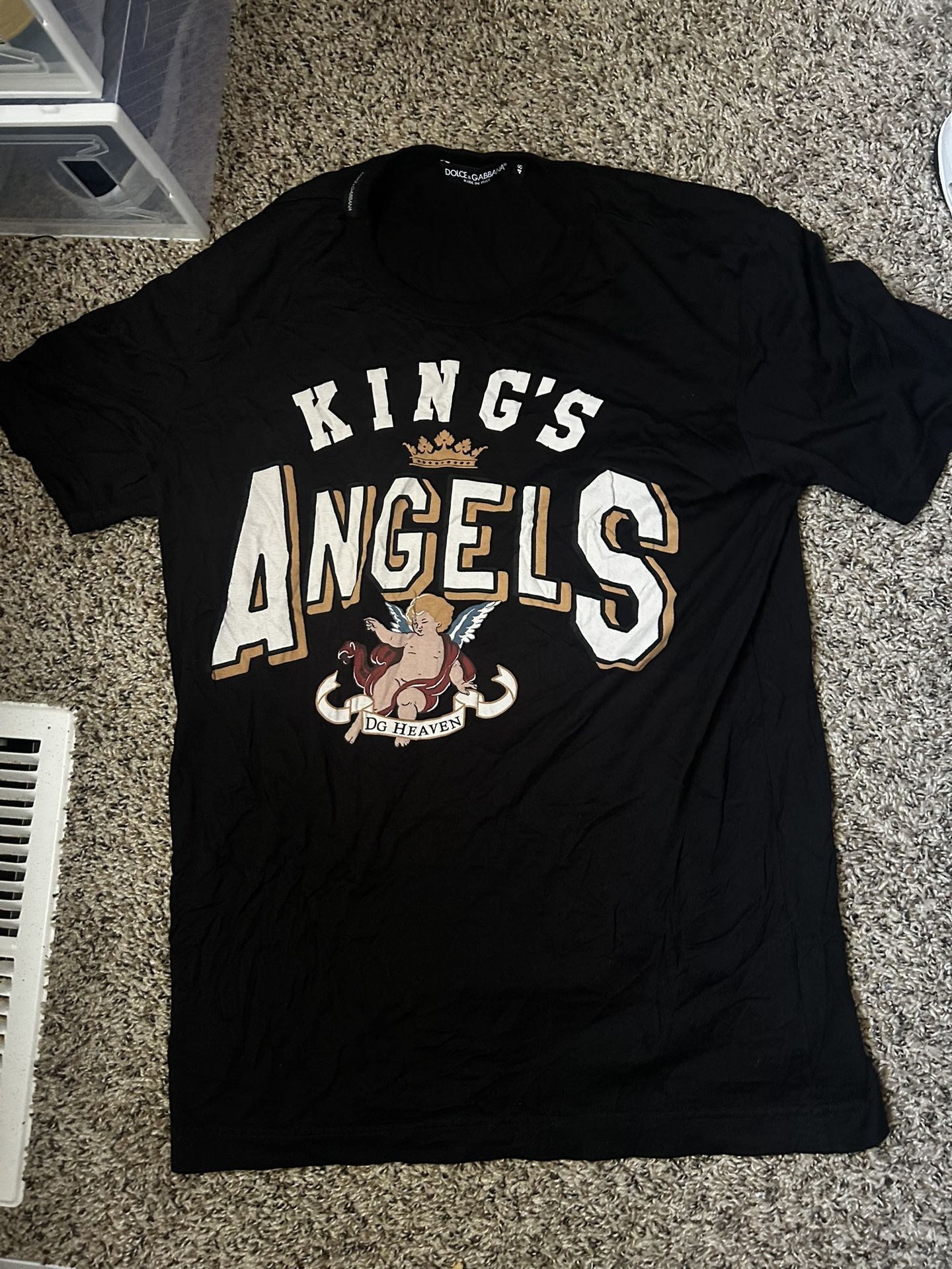 DOLCE & GABBANA T shirt Black King´s Angels Cotton...