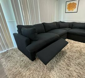 Navy Cloud Couch Modular Sectional Sofa Couch