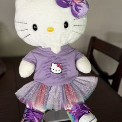 Build A Bear Sanrio Hello Kitty with purple outfit Uk tags RTF