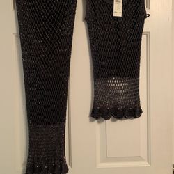 2 Piece Arden B Matching Top And Shirt Platinum Color