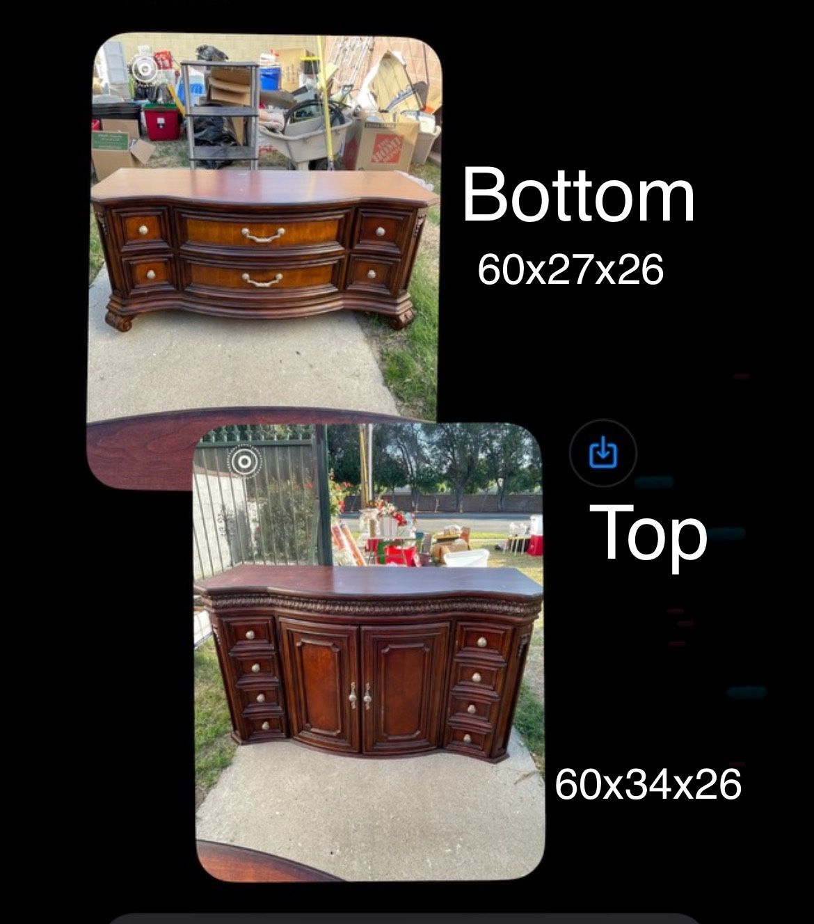 Traditional Style 2-Piece Armoire