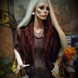 Genuine Mink Fur Shawl (Cape)