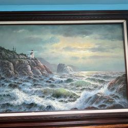 Original maritime painting signed by June Nelson