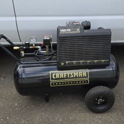 Sears Craftsman Professional 25 gallon Twin Cylinder Air Compressor Works Good Pick up in Burien Yes Available 