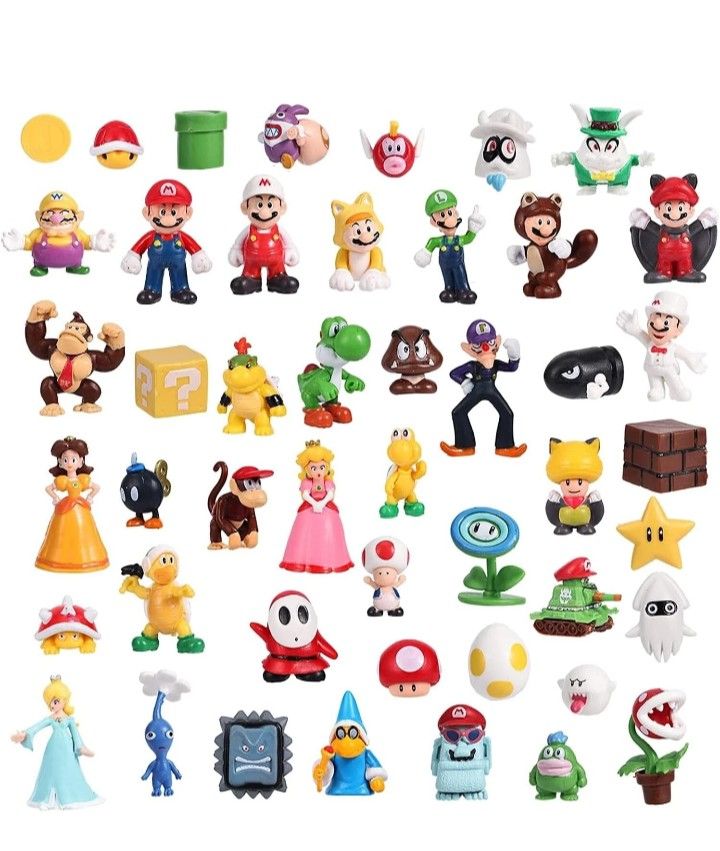 48 pcs Set Super Mario Figures Toy Action Figures Mario