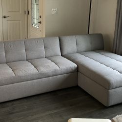 West Elm Plateau 2-Piece Storage Chaise Sectional Sofa