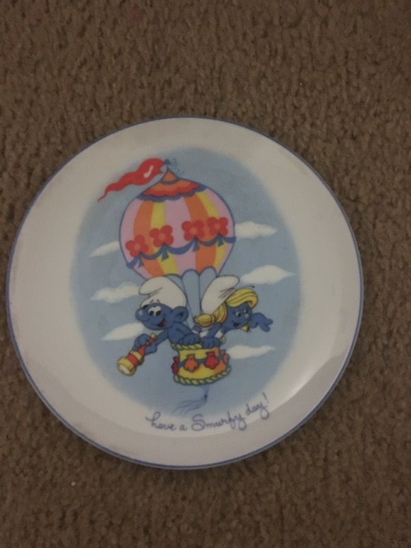 Smurf collectible plate