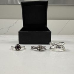 3 Rings Bundle- Kay Jewelers + Pandora + Adjustable Style Ring
