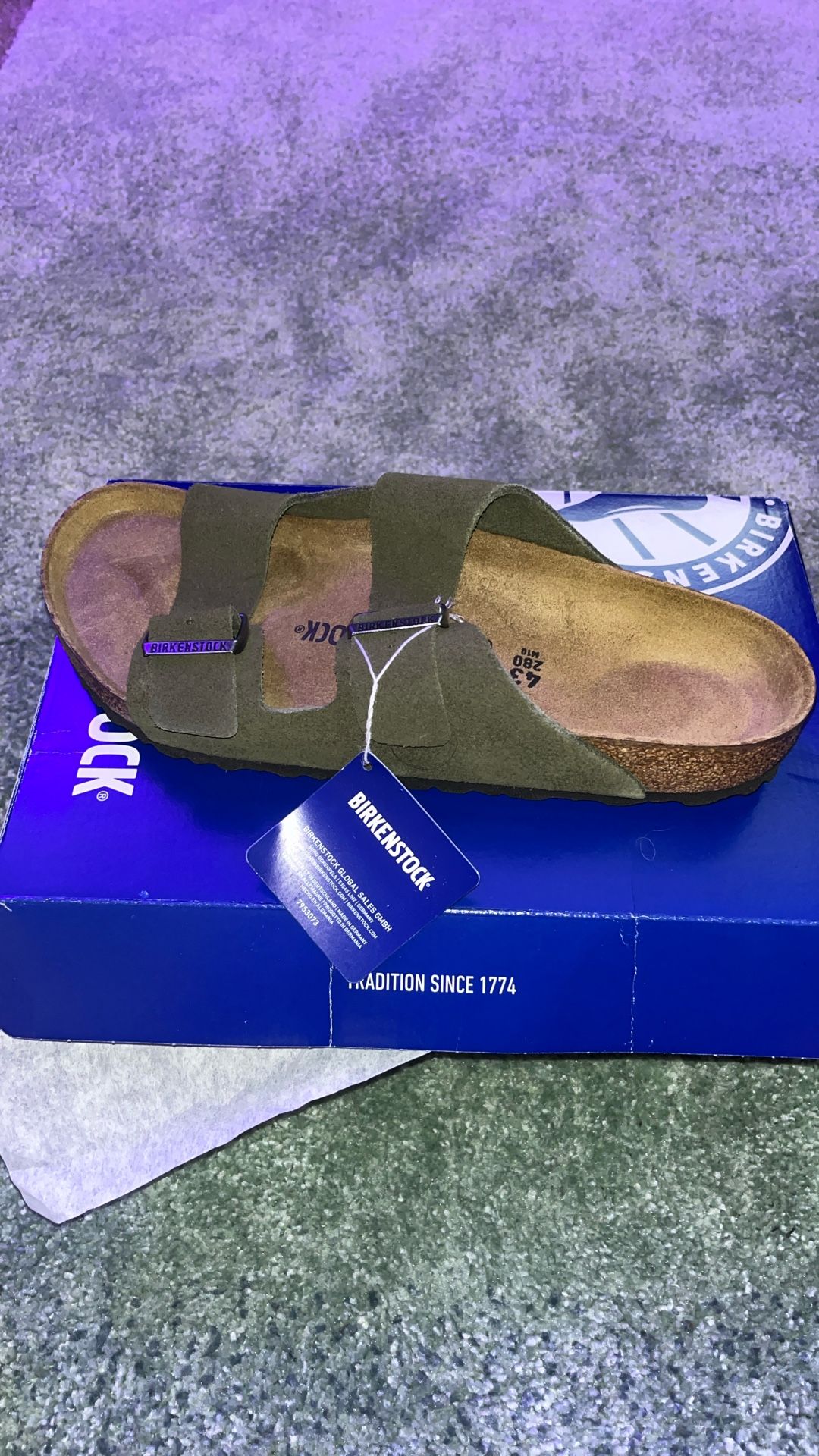 Thyme Suede Birkenstocks Size M10