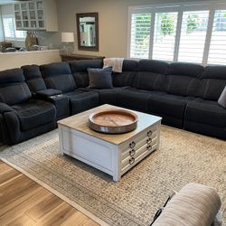Beautiful Blue Sectional Couch 