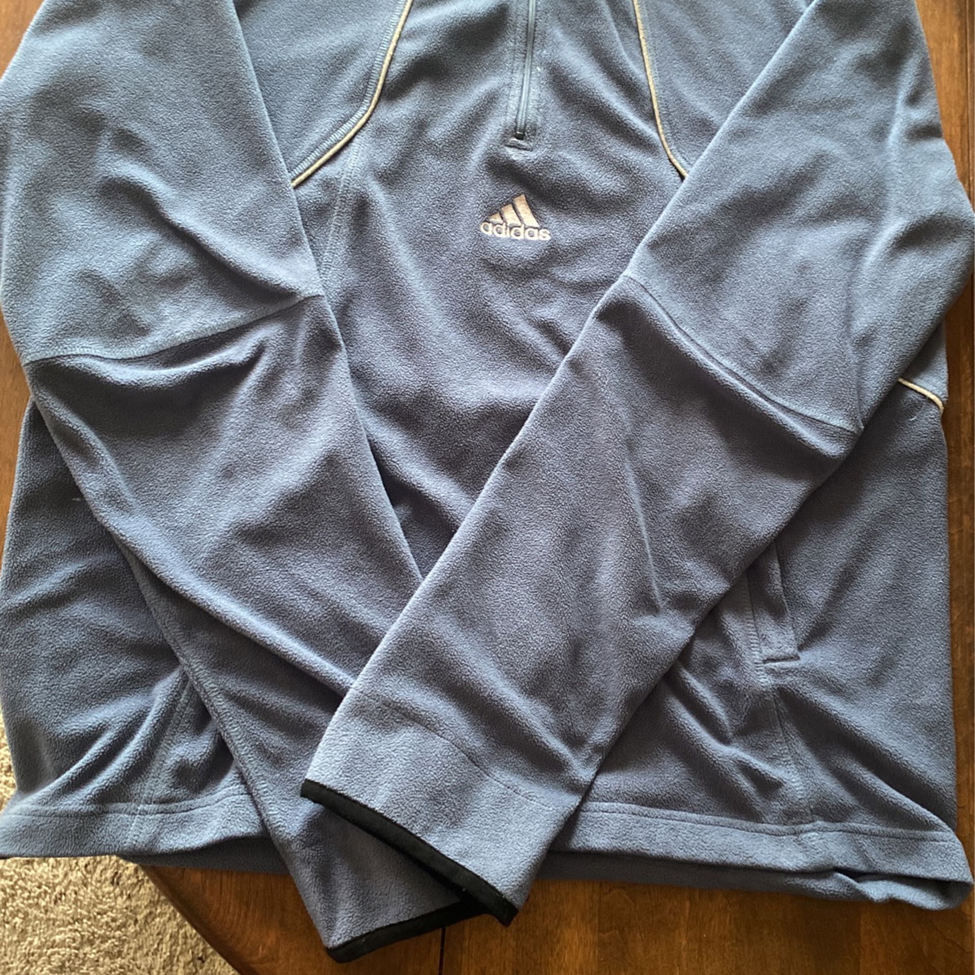 Adidas Blue Fleece Zip-Up