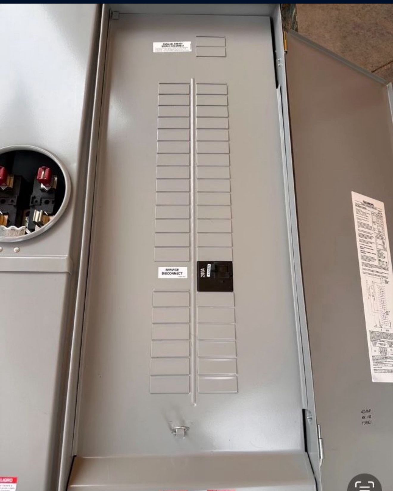 Siemens All In One 200 Amp 40 Space Solar Ready Electrical Panel