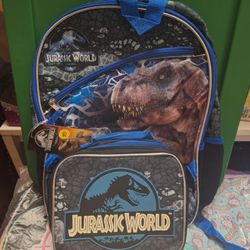 Jurassic World Backpack with detachable Lunchbag 
