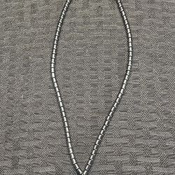 Hematite Silver Tone Heart Necklace
