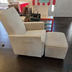 Swivel Glider With Gliding Ottoman