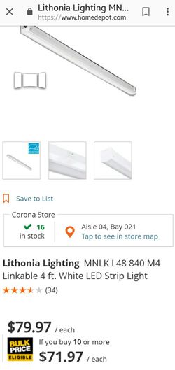 Lithonia 4' LED LIGHTS.
