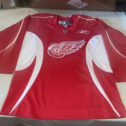 Jersey Detroit Red Wings Practice Reebok Clean Mens Large NHL Vintage Vtg