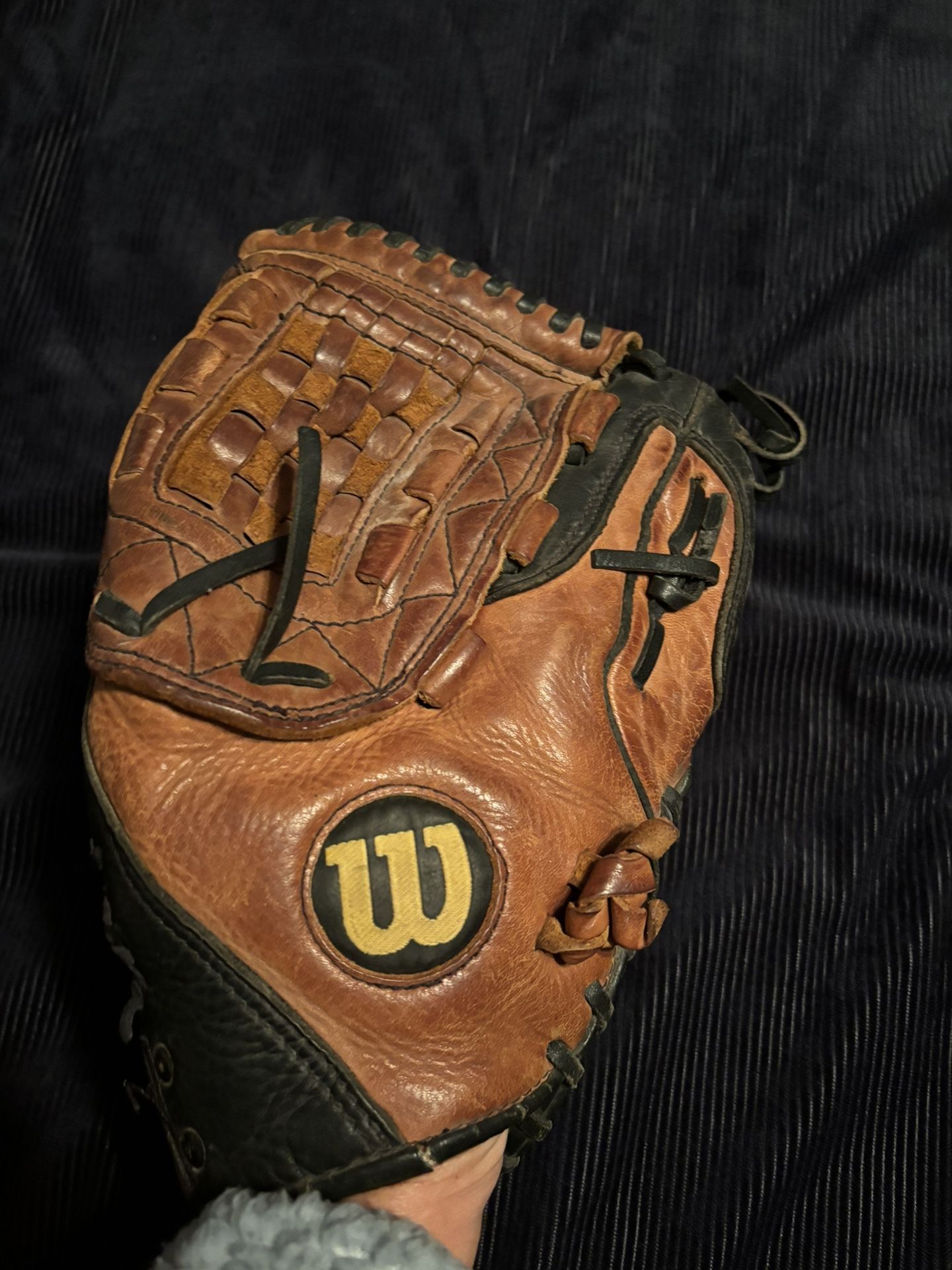 Brown Leather Baseball Glove 12.5