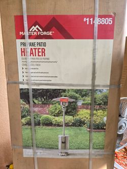 BRAND NEW Master Forge 48,000 BTU Stainless Steel Floorstanding Liquid Propane Heater