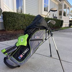 U.S. Kids Golf 57” Ultralight: 3-Wood + 6-Iron + Stand Bag  