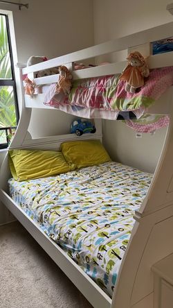 Full Over Twin Bunk Bed with Storage Stairs