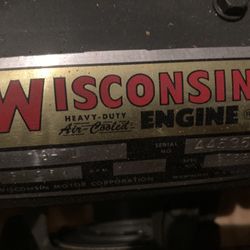 1967 Wisconsin S-7D with manuals, and warrantee card still in shippping crate