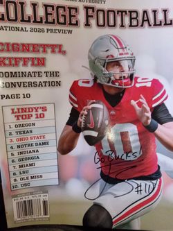 Julian Sayin autograph signed magazine Ohio State Buckeyes