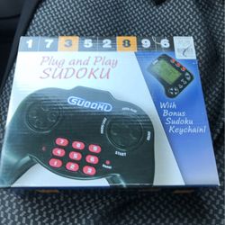 New In Box Sudoku Plu And Play With Bonus Keychain Game