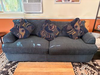 Comfortable Sofa with Foldout - Navy Blue