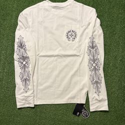 white chrome hearts long sleeve shirt