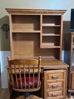 Real Oak Desk & Chair