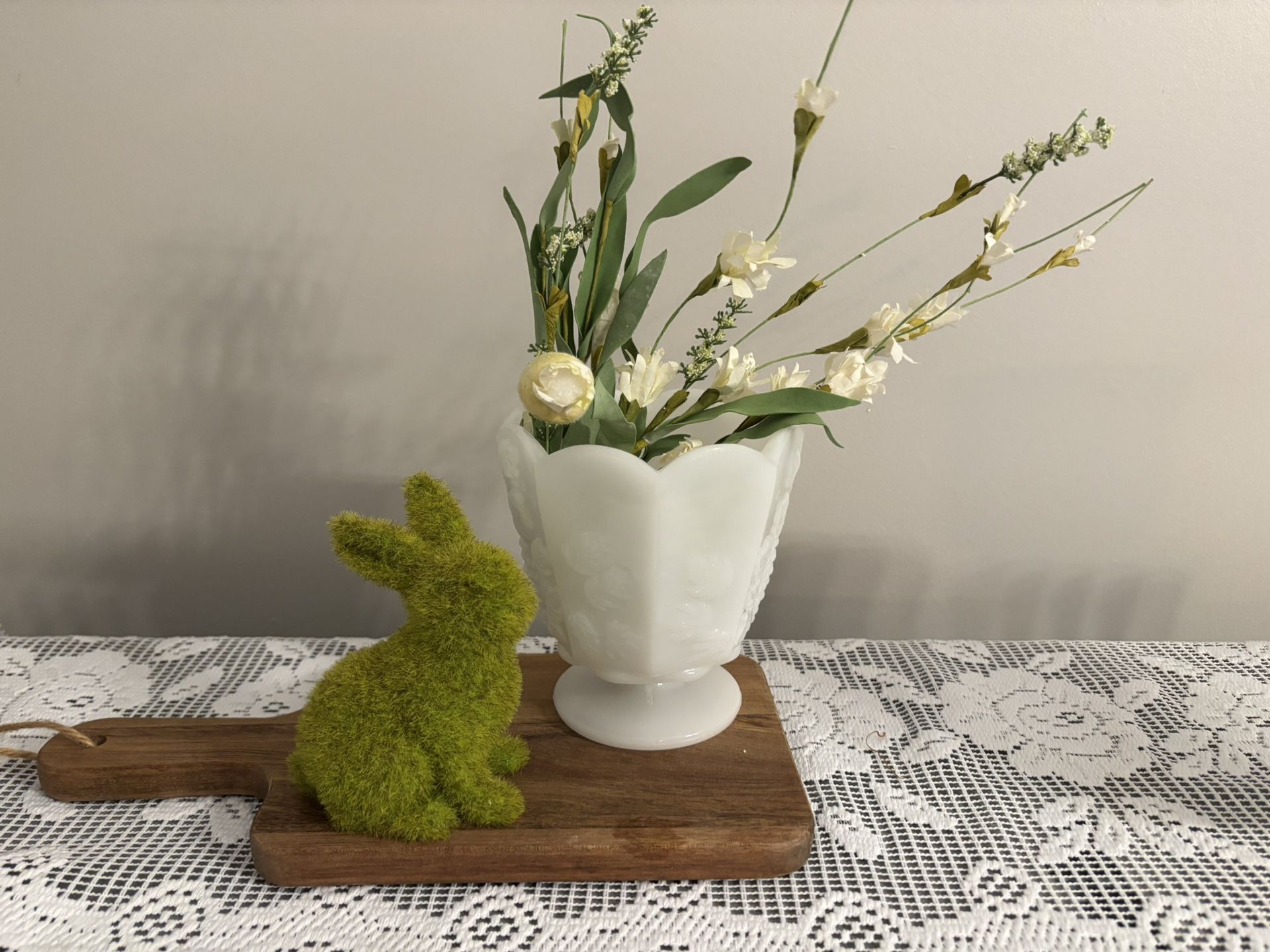 Vintage EO Brody Milk Glass Vase