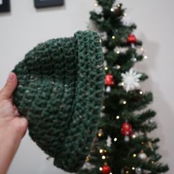 Hand Made Chunky Green Sailor Beanie