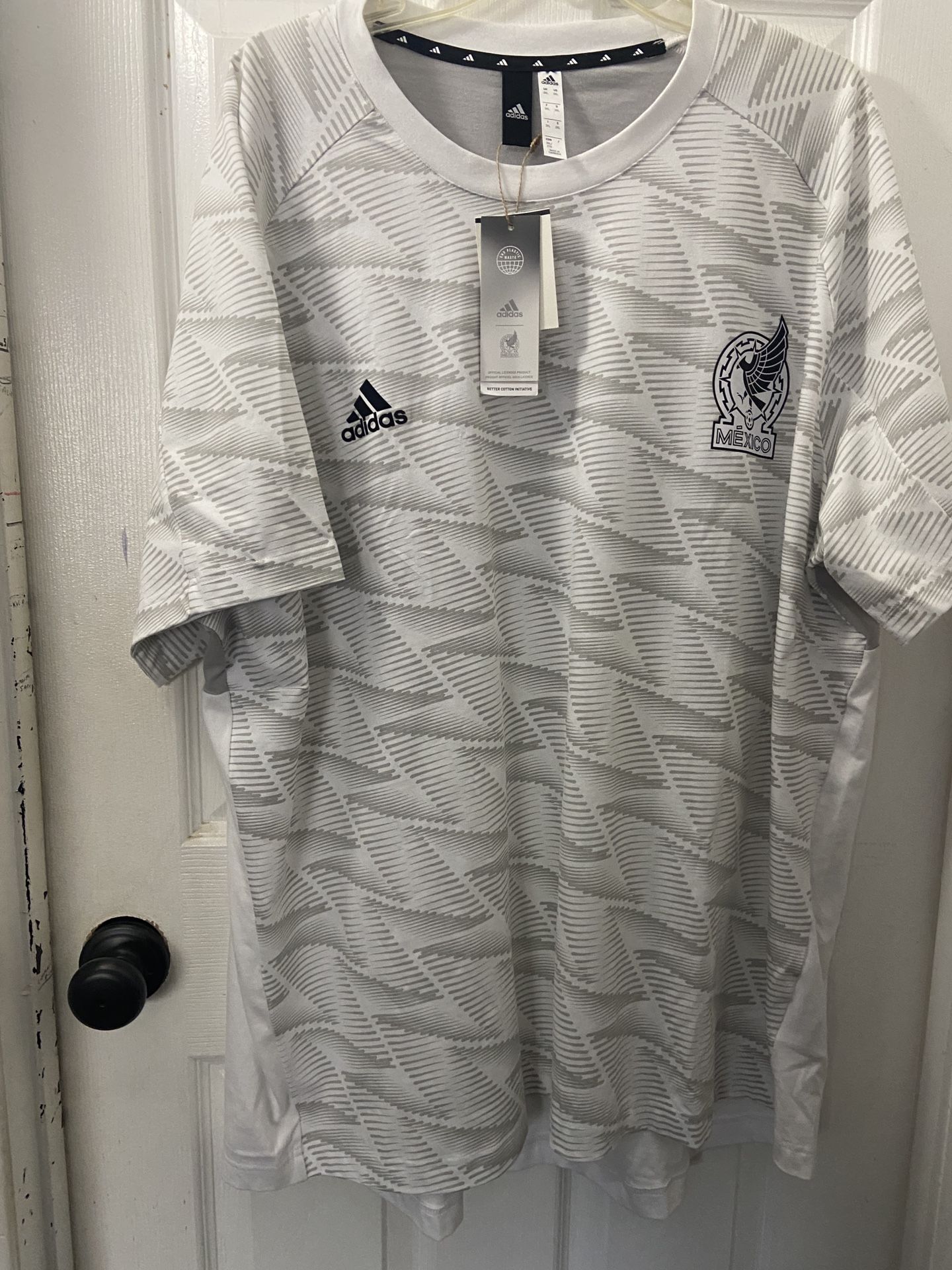 Adidas Mexico Soccer Training Shirt Jersey 3XL White