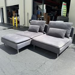 IKEA SÖDERHAMN Module Sectional Sofa, 3 seat, with Chase Clean and Good Condition 