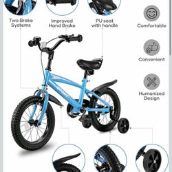 Kids Bike Bicycle 14 Inches Kid Bicycle for Boys Girls with Training Wheels R-6